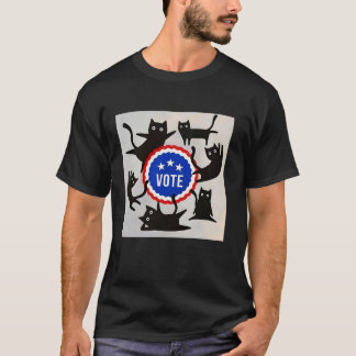 Kamala Harris Halloween Spooky Ghosts cats Black T T-Shirt