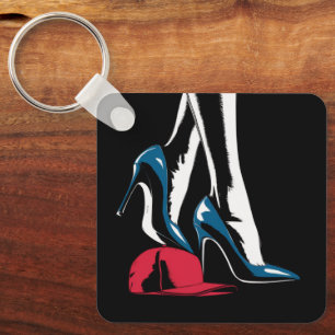 Kamala Harris Heels Stepping On Maga Hat Key Ring