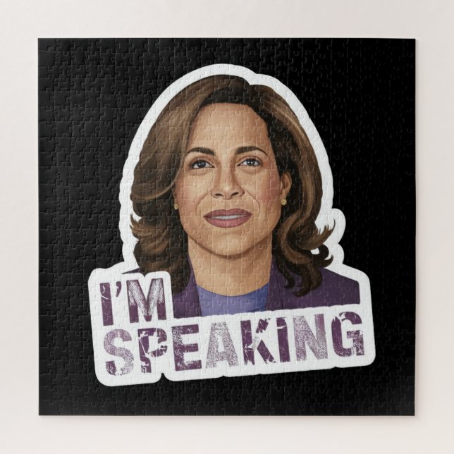 Kamala Harris I Am Speaking, Historic Debate Quote Jigsaw Puzzle (Vertical)