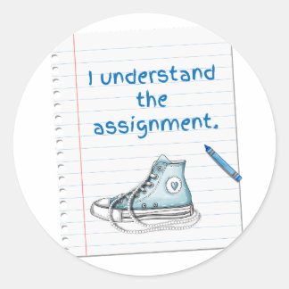 Kamala Harris I understand the assignment! Classic Round Sticker