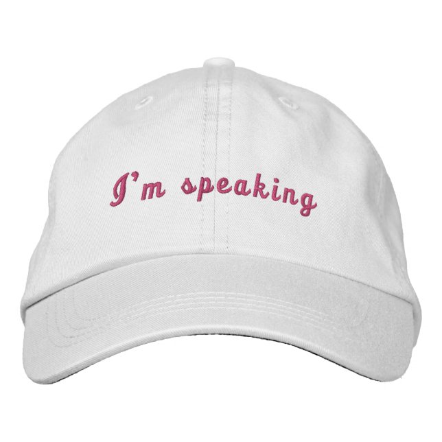 Kamala Harris I'm Speaking 2024 Madam President  Embroidered Hat (Front)