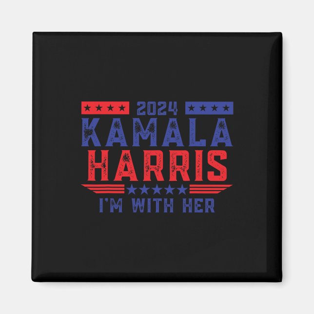 Kamala Harris I'm With Her Election 2024  Magnet (Front)