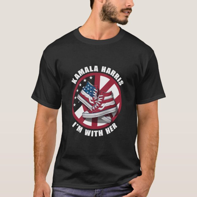 Kamala Harris I'm with Her Patriotic Converse  T-Shirt (Front)