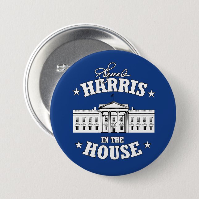 Kamala Harris in the House 7.5 Cm Round Badge (Front & Back)