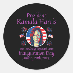 Kamala Harris Inauguration 2025 Memorabilia 1  Classic Round Sticker