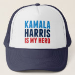 Kamala Harris is My Hero Trucker Hat<br><div class="desc">Kamala Harris is My Hero. For all black and Indian women out there who see role model democrat Kamala Harris in the white house as vice president as an inspiration to girls everywhere.</div>