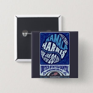 Kamala Harris Jan 20th Inauguration 2025 15 Cm Square Badge