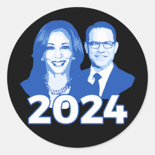 Kamala Harris Josh Shapiro 2024 Classic Round Sticker