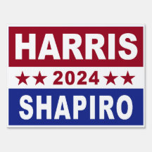 Kamala Harris Josh Shapiro YARD RALLY SIGN 2024