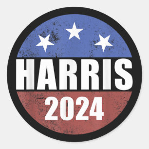 Kamala Harris- Kamala 2024 US Flag Democratic Classic Round Sticker