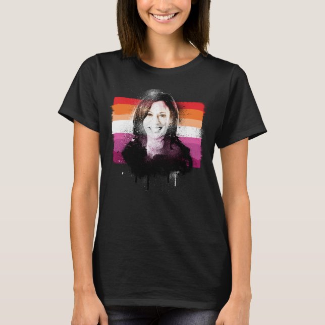 Kamala Harris Lesbian Pride T-Shirt (Front)