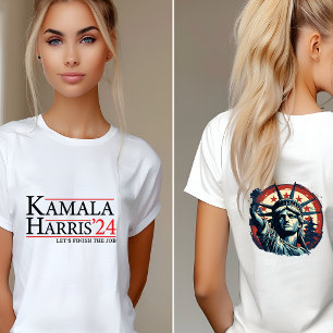 Kamala Harris : Let's Finish the Job Tri-Blend Shirt