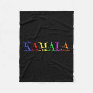 Kamala Harris Lgbt Cute Postive Cat Lettering Font Fleece Blanket