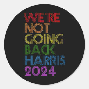 Kamala Harris Lgbt Cute Postive Vintage Retro Lett Classic Round Sticker