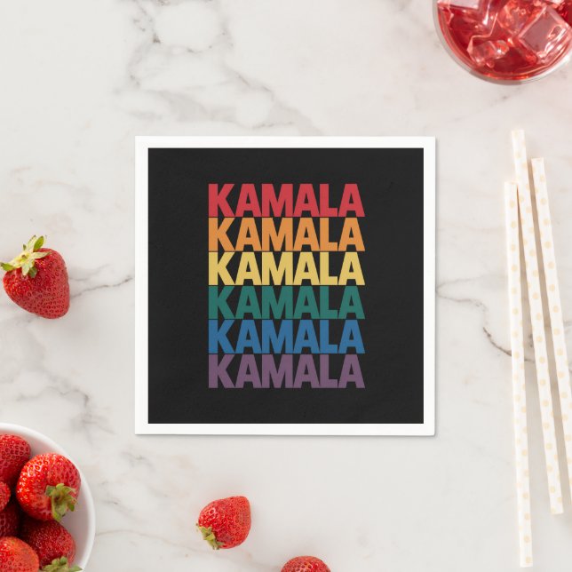 Kamala Harris LGBTQ Gay Pride Lesbian Fun Gift Napkin (Insitu)