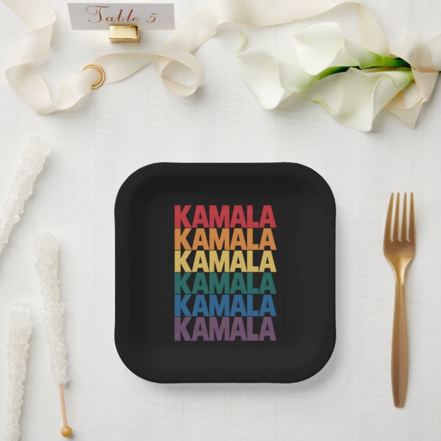 Kamala Harris LGBTQ Gay Pride Lesbian Fun Gift Paper Plate (Wedding)