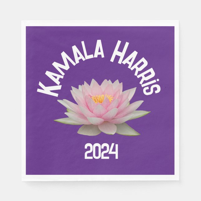Kamala Harris Lotus 2024 Napkin (Front)