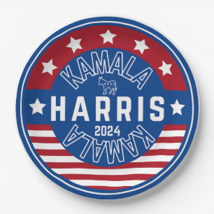 Kamala Harris Madam President 2024 Paper Plate