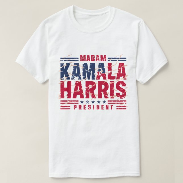 Kamala Harris Madam President T-Shirt (Design Front)