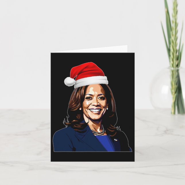 Kamala Harris Merry Christmas Happy Holidays In A  Card (Front)