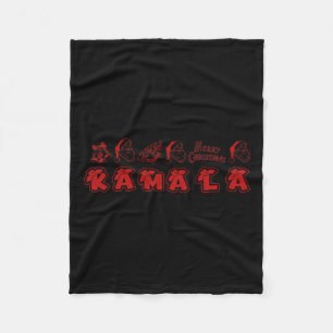 Kamala Harris Merry Christmas Lettering Positive F Fleece Blanket