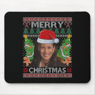 Kamala Harris Merry Christmas Shirt Women's Ugly C Mouse Pad