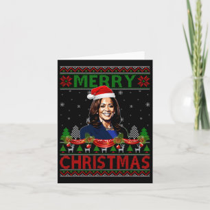 Kamala Harris Merry Christmas Ugly Sweater Usa Ele Card