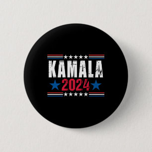 Kamala Harris Middle Finger Say It To My Face 2024 6 Cm Round Badge