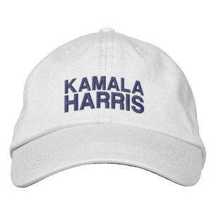 Kamala Harris modern dark blue typography custom Embroidered Hat