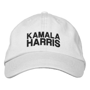 Kamala Harris modern typography custom black white Embroidered Hat