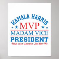 Kamala Harris Mvp Madam Vice President Black And E