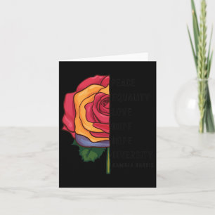 Kamala Harris Peace Love Equality Hope Diversity 1 Card
