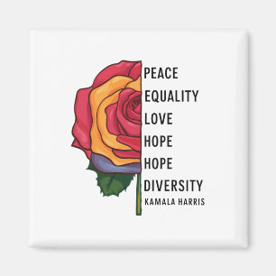 Kamala Harris Peace Love Equality Hope Diversity 1 Magnet