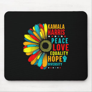 Kamala Harris Peace Love Equality Hope Diversity Mouse Pad
