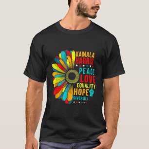 Kamala Harris Peace Love Equality Hope Diversity  T-Shirt