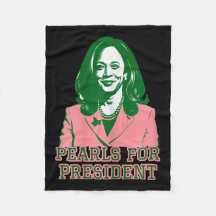 Kamala Harris Pink &amp; Green Presidential Run Fo Fleece Blanket