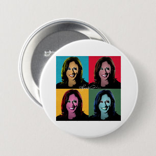 KAMALA HARRIS Pop Art 7.5 Cm Round Badge