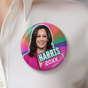 Kamala Harris - pop art colorful campaign design 6 Cm Round Badge