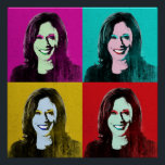 Kamala Harris Pop Art (Pink, Teal, Gold, Red) Poster<br><div class="desc">Political Pop Art Gear and Political Gifts from PolitiClothes.com & PolitiCardz.com Find the Most Unique Election and Political Gifts Including: Political T-shirts, Political Bumper Stickers, Political Buttons, Political Posters, Political Pins, Political Cards, Political Mugs, Political Posters, Political Signs and More! Political Art & Gear: http://www.PolitiClothes.com Political Cards & Gifts: http://www.PolitiCardz.com...</div>