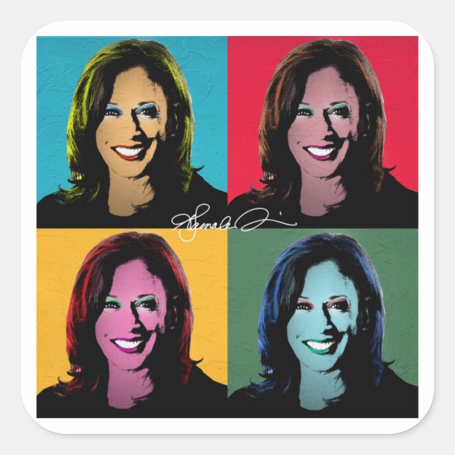 KAMALA HARRIS Pop Art Square Sticker (Front)