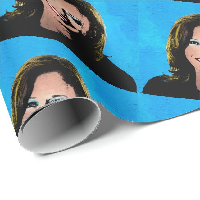 Kamala Harris Pop Art Wrapping Paper (Roll Corner)