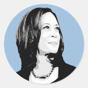 Kamala Harris Portrait Classic Round Sticker