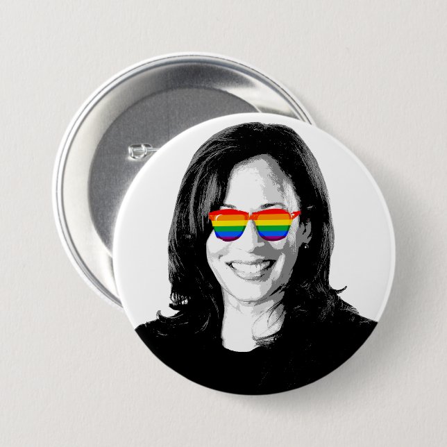 Kamala Harris Pride 2024 7.5 Cm Round Badge (Front & Back)