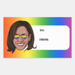 Kamala Harris Pride Holiday Rectangular Sticker