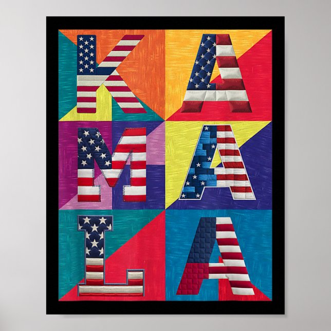 Kamala Harris Quilted Show Your Support For Harris Poster (Front)