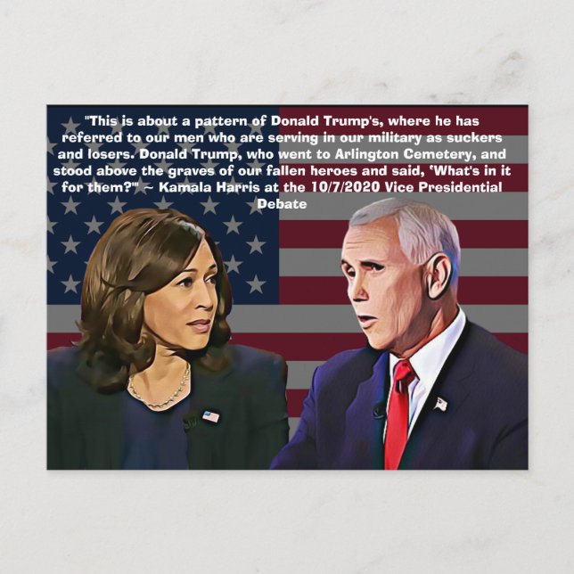 Kamala Harris Quote during the VP Debate Postcard (Front)