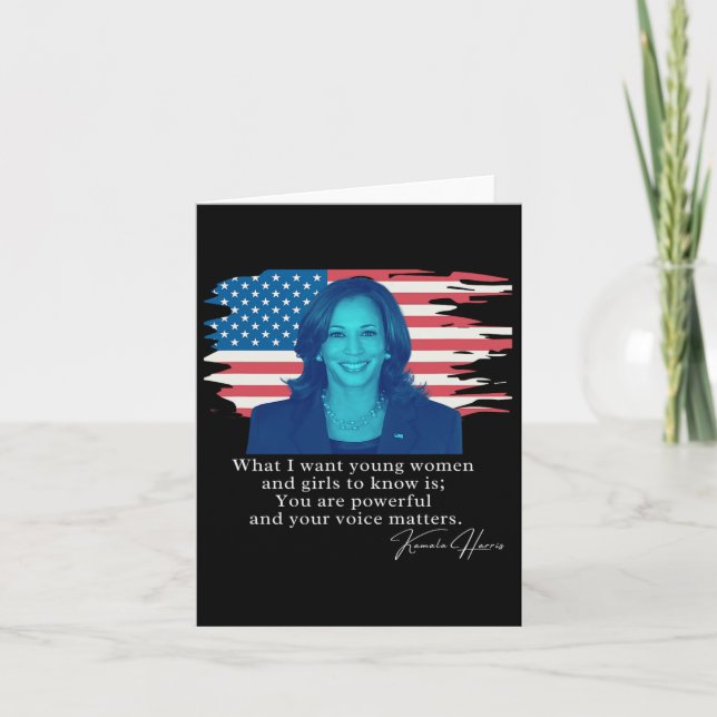 Kamala Harris Quote Tee  Card (Front)