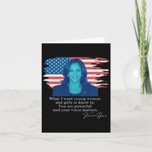 Kamala Harris Quote Tee Card