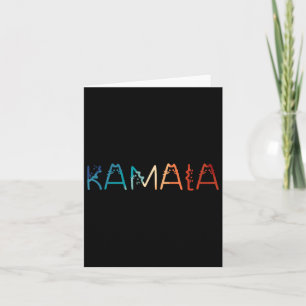 Kamala-harris Retro Cat Lettering Positive Funny Card
