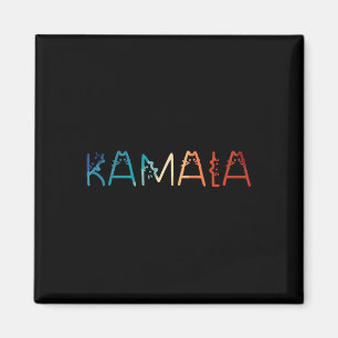Kamala-harris Retro Cat Lettering Positive Funny Magnet